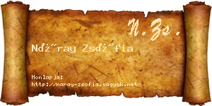Náray Zsófia névjegykártya