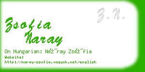 zsofia naray business card